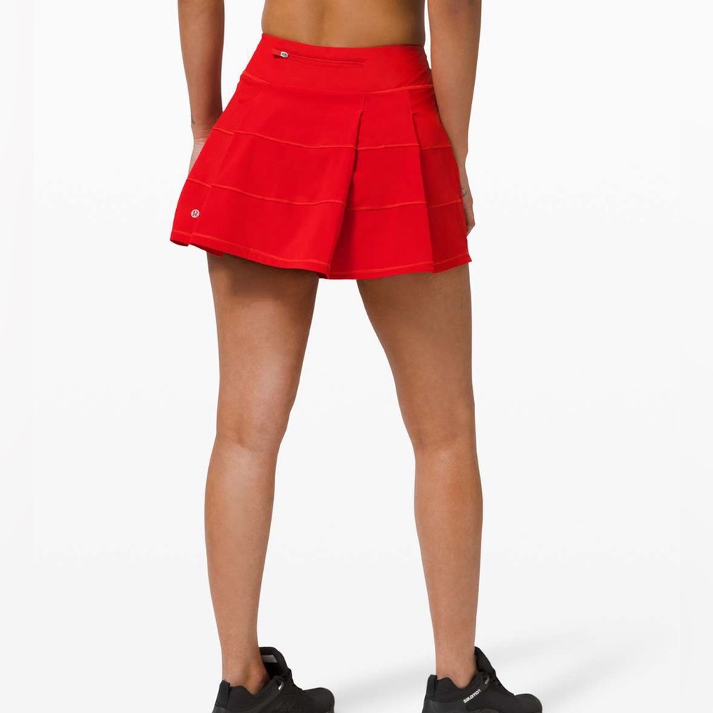 Lululemon Pace Rival Skirt (Tall) *4-way Stretch 15" Dark Red size 6 - Picture 2 of 10